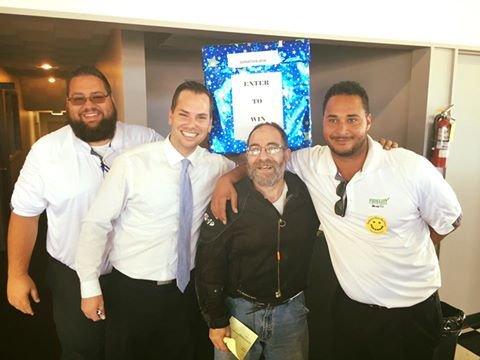 This is our Sales team with our winner from our big event that we had in August 2016. Congrats Manual on winning the $1,000 prize.