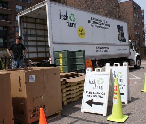 Recycle day at Calvary Center Cooperative