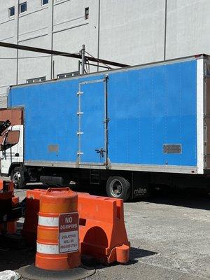 Our truck at the loading dock