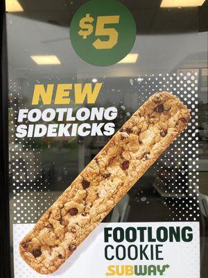 New FOOTLONG Cookie for $5.00 on 1/17/24