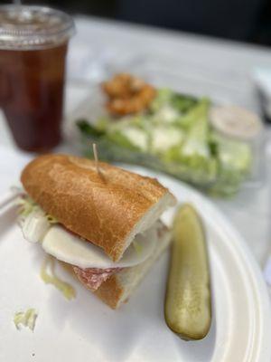 Lunch combo italian sub + best Caesar salad +drink