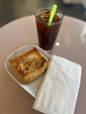 Cold brew and danish