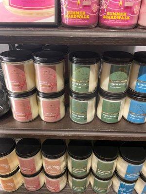 Aromatherapy collection candles (such as stress relief)