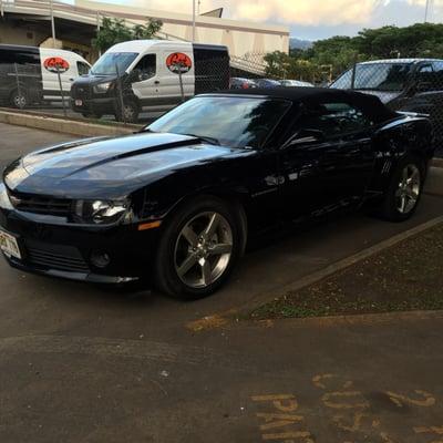 2015 black Camaro.