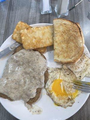 Chicken Fried Steak and eggs