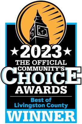 Voted 2023 best chiropractor and best massage in Livingston County by the community choice awards!