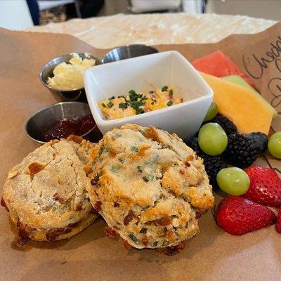 Biscuit welcome tray from the country brunch...photo by @phil_eatsfood