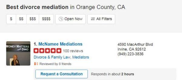 Our status on Yelp just a few short months ago!