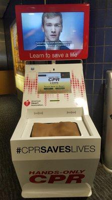 I saw this really cool CPR kiosk, at the Oakland Airport!