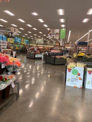 Inside produce area