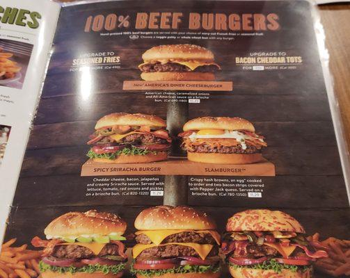 It is Denny's menu in here if you like that food...