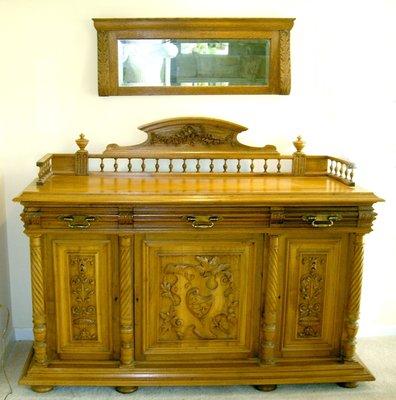 A Magnificent Antique Carved Buffet/Console,(67"x15"x39") Best Offer!