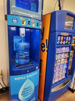 Primo filtered water machine and Texas Lottery located inside