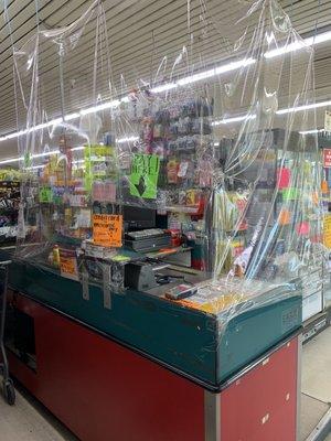 Protective plastic for cashiers