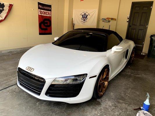 Custom one-off Audi R8 after a maintenance wash