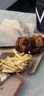 Chicken tenders and fries