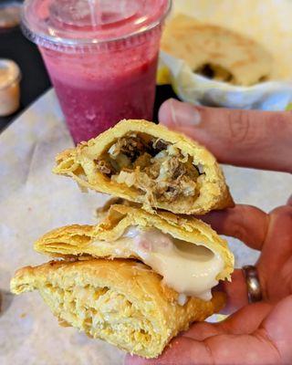 Beef Empanada, Hawaiian Empanada with ham/cheese/pineapple, Chicken Empanada