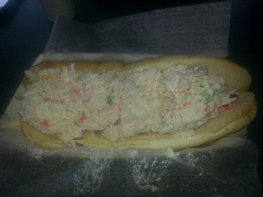 My seafood salad sandwich