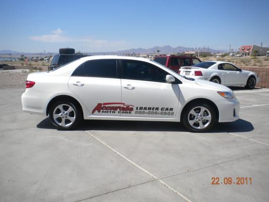 Need transportation while your car is being repaired?  Our free loaner car is available!