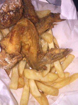 Chicken and nice crispy fries