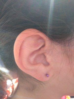 Cute purple studs.