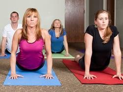 We offer yoga and Pilates as one of our many services.