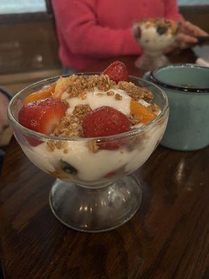 Yogurt parfait (not on the menu but is available!)