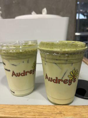 Two Matcha Lattes