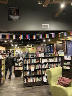 Inside bookstore