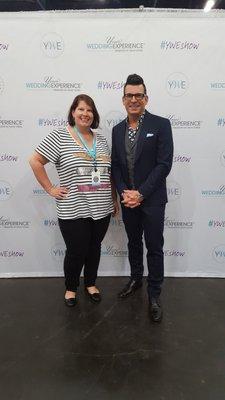 Kimberly with David Tutera at Houston's bridal event. She was invited to help create bouquets for over 1000 brides that day.