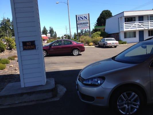 Employees smoke in front of the no smoking signs and also park in front if the no parking signs....absolutely no respect...