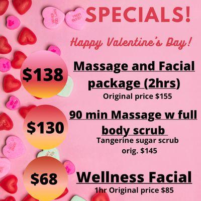 February specials ! Book now!!