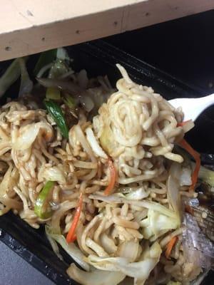 Over cooked chow mien wasn't even stringy, it was clumped together like white rice