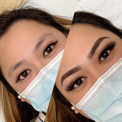 Ombré powder brows