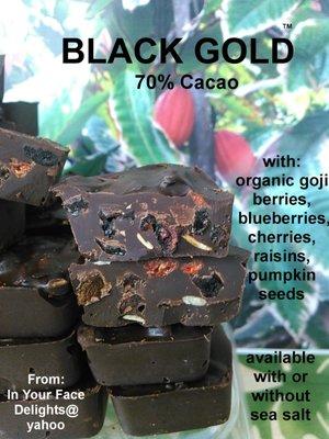 Black Gold" 70% cacao, blended