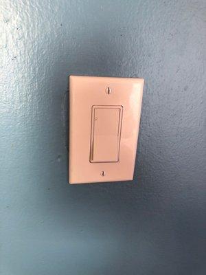 Installed new lights switch