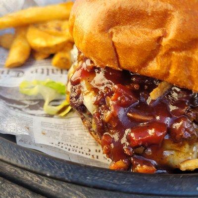 BBQ bacon smash burger