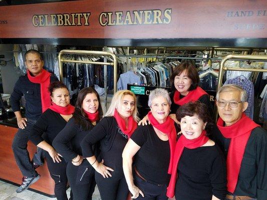 The owners and employees at Celebrity Cleaners