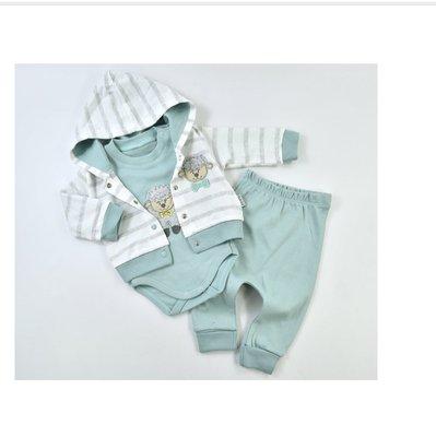 Boys 3 pcs onesies long sleeve jacket & pants .