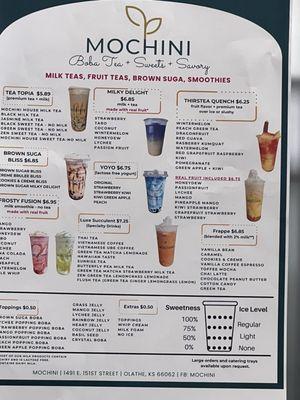 Drink menu...they DO allow different levels of ice and sugar. See bottom right.