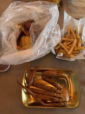 Snow Crab Legs and Fries