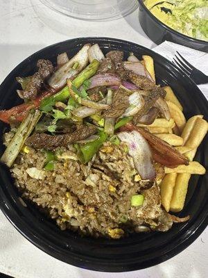 Lomo Saltado plate