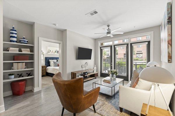 Natural lit living room