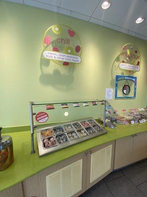 Clean Covered Toppings Bar