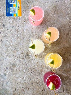 Taste the rainbow of margaritas!