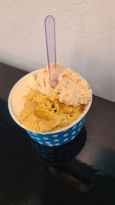 Orange Walnut Cranberry,  Eggnog, & Pumpkin Caramel Gingersnap Gelato  11-19-2022