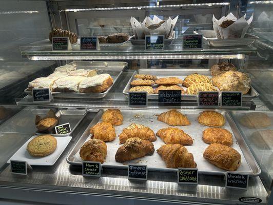 Pastry case (cinnamon roll, almond croissant, and espresso scone are a MUST)