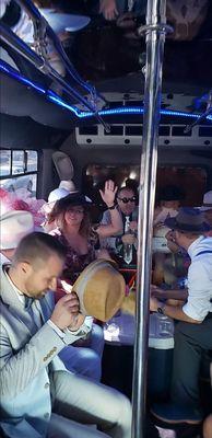 Party bus ride to Turf Paradise.