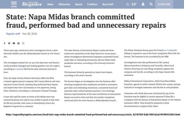 _ State brings charges against Napa Midas