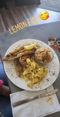 Fried fish and potatoes